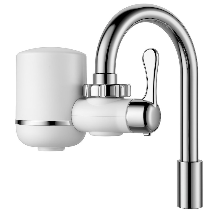 Пречиствател за вода за кран със 7-слоен филтър, бърз монтаж, включен патрон, компактен и модерен дизайн – Fabrilux®