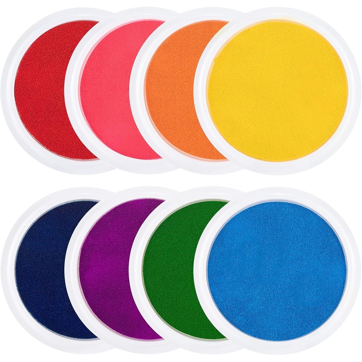 Комплект от 8 големи четки за деца, MWAOWM, безопасни и миещи се, за рисуване с пръсти, 18 см