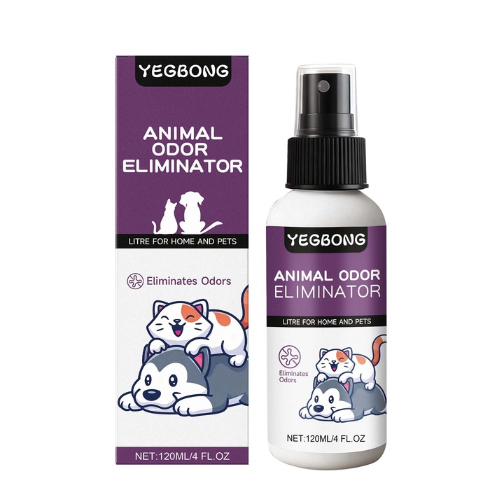 Spray Yegbong pentru eliminarea mirosurilor de animale de companie, delicat cu animalele de companie, respinge insectele, 120 ml