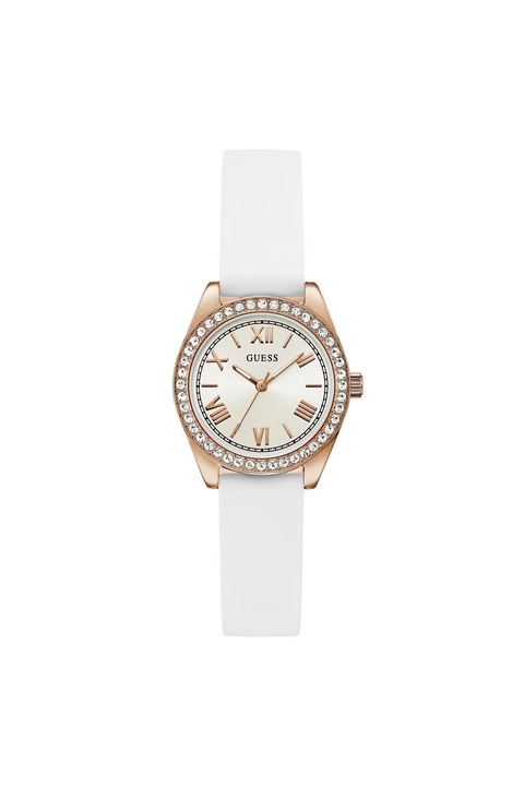 Ceas de dama Guess, carcasa de 28 mm, curea din Silicon rezistenta la apa 3 ATM, GW1000L3