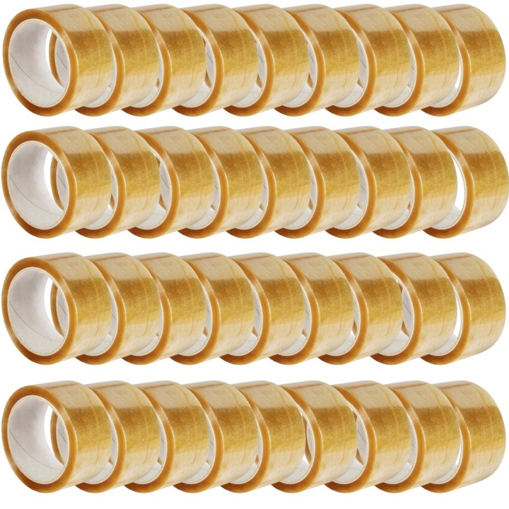 Set 36 Role Banda adeziva, GIMASE, 48 mm x 60 m, Transparent