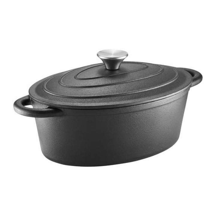 Ambition Öntöttvas Sütőtál fedővel 28x21 cm 3, 7 l