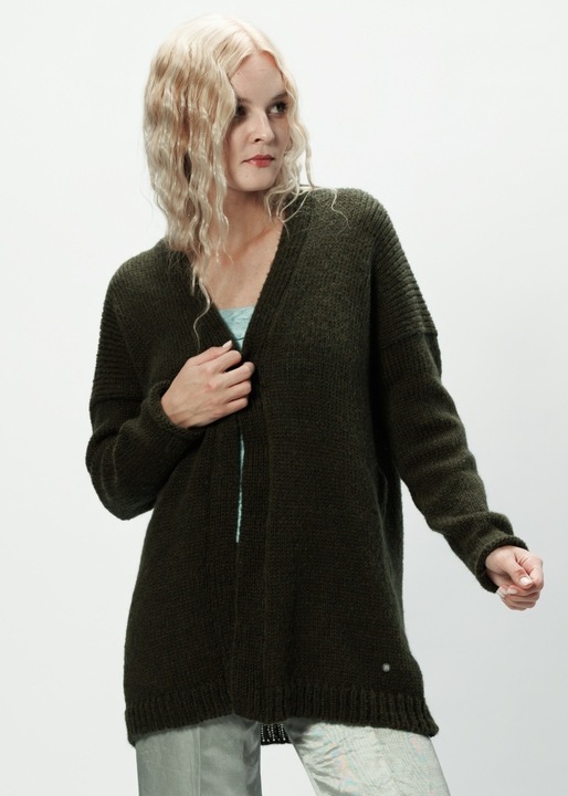 Pulover dama, You by Tokarska, lana, handmade, kaki, L-XL INTL