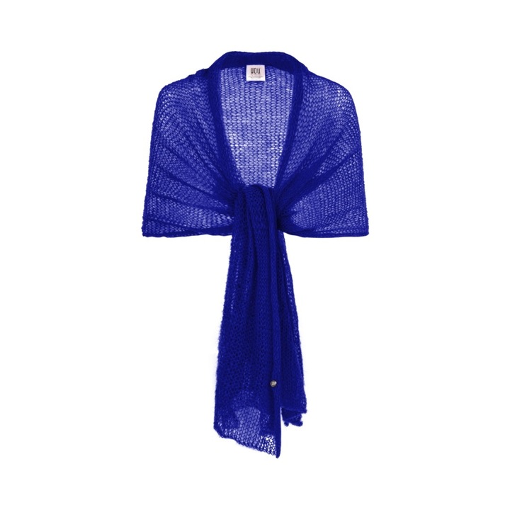 Sal din alpaca, You by Tokarska, usor, multifunctional, albastru, 30x200cm