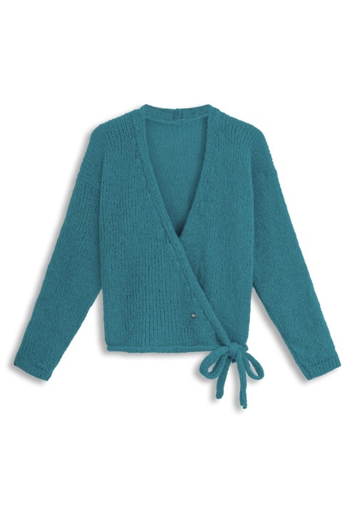 Pulover dama, You by Tokarska, lana, handmade, albastru, L-XL INTL