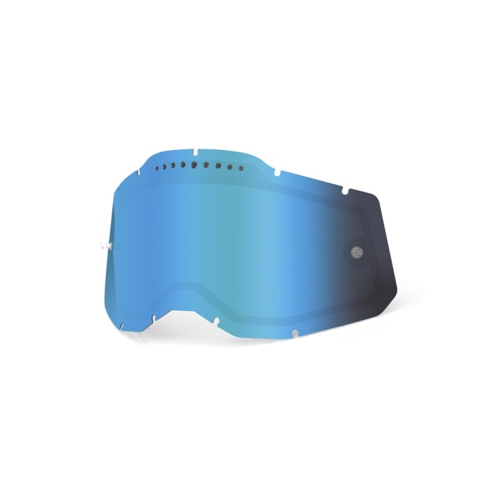 Lentila de inlocuire 100 PROCENT RC2/AC2/ST2, oglinda albastra, ventilatie dubla, pentru ochelari Racecraft 2/Accuri 2/Strata 2