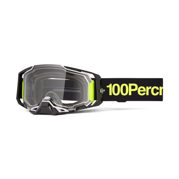 Ochelari sport 100 PROCENT ARMEGA, lentila transparenta, culoare negru/galben