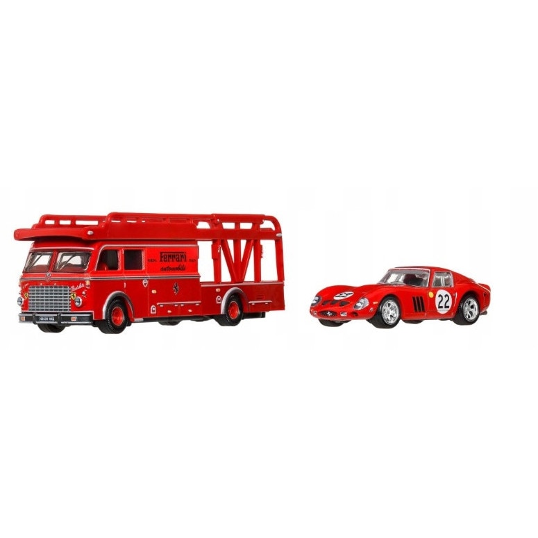 Set masinute metalice Hot Wheels, Ferrari 250 GTO & Fiat 642 #83