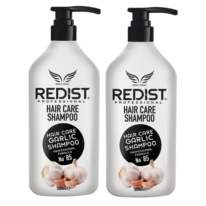 Set 2x Redist Sampon profesional cu extract de usturoi pentru regenerarea si cresterea parului 1000 ml