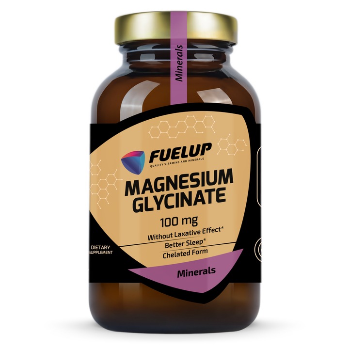 Fuel Up Magnesium Glycinate – magneziu cu biodisponibilitate crescuta in capsule vegetale – 120 capsule