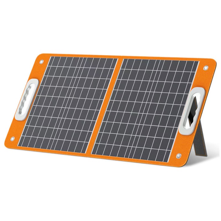 Panou solar FlashFish 60W, pliabil, 3 conectori DC, 2 porturi USB