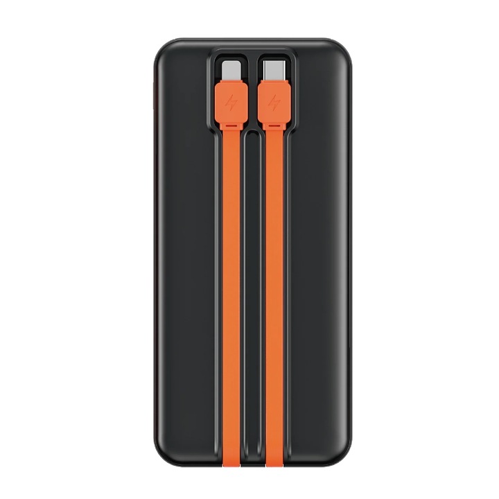 Külső akkumulátor 20000mAh, 3 port, fehér, 22.5W, kompakt