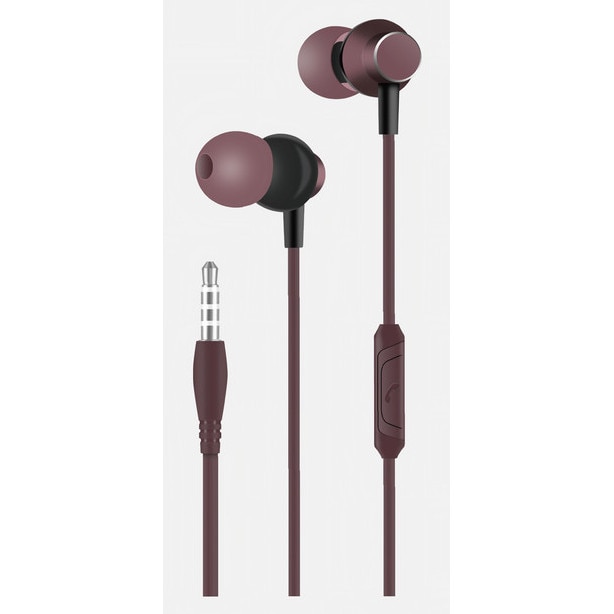 Casti cu fir, in-ear, Jack 3.5mm, maro