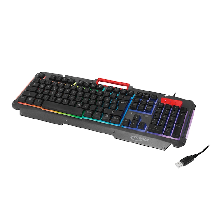 Tastatura Gaming RGB ZEROGROUND KB-2400GUMS, v3.0, multicolor