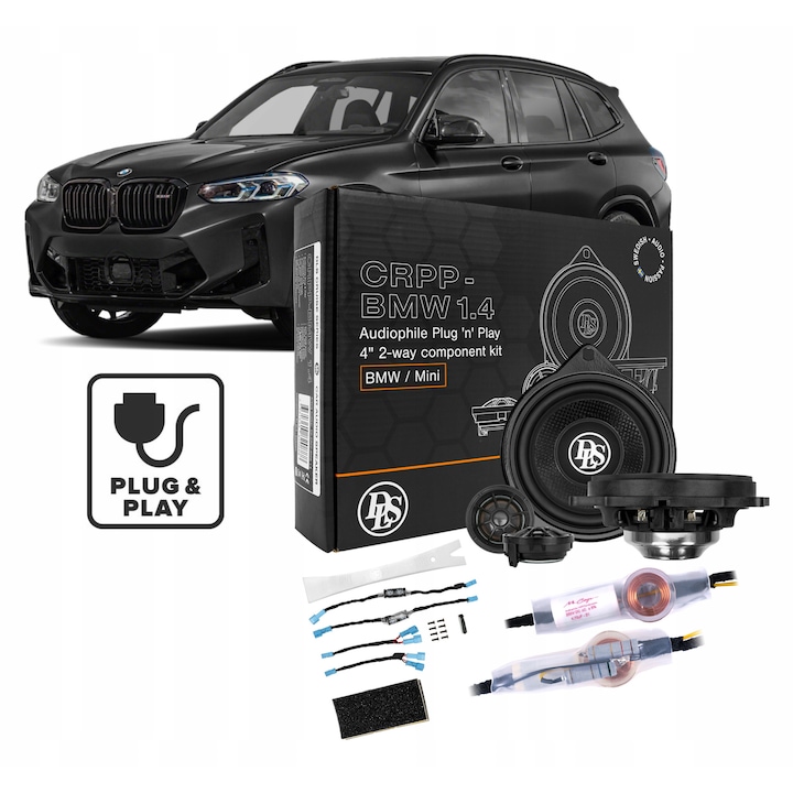 Difuzor auto GAS DLS Cruise CRPP-BMW1.4, 50 W RMS, 100 mm, 4 Ω, set pentru BMW/MINI