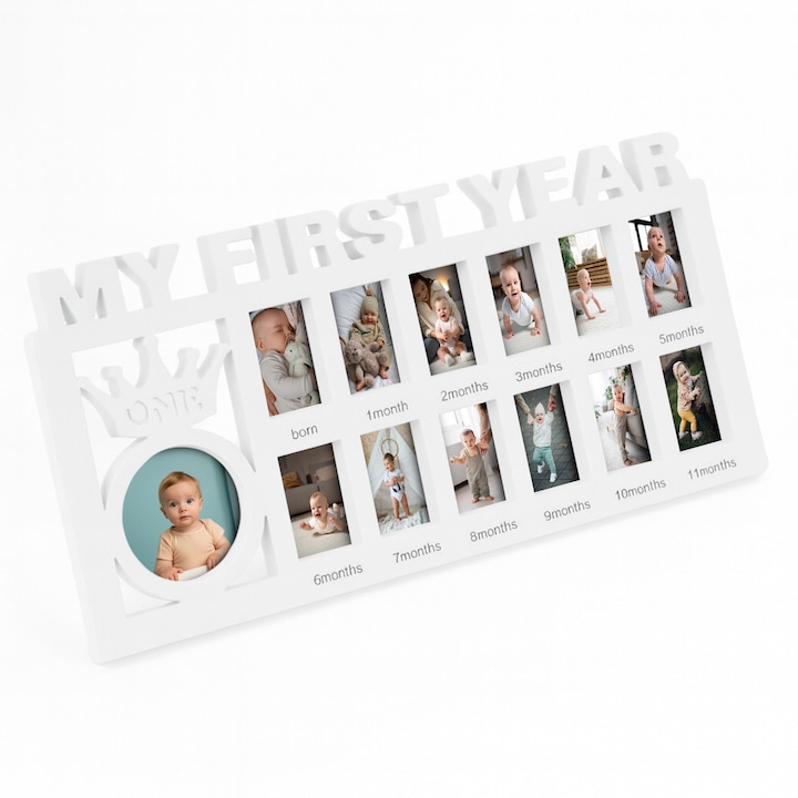 Rama Foto Alba My First Year 40x20 cm (13 Poze), Cadou Bebelus, PhotoPoint