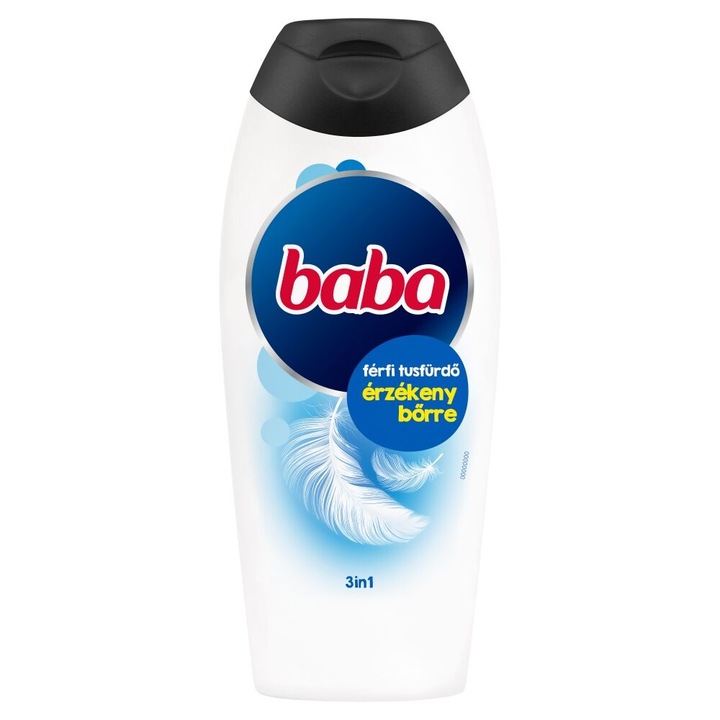 Baba 3in1 gel de dus pentru barbati pentru piele sensibila 400ml