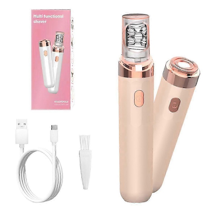 Epilator facial Softskin Pro, 2 in 1, alb, 25.5x25.5x139mm, acumulator 350mAh, set complet