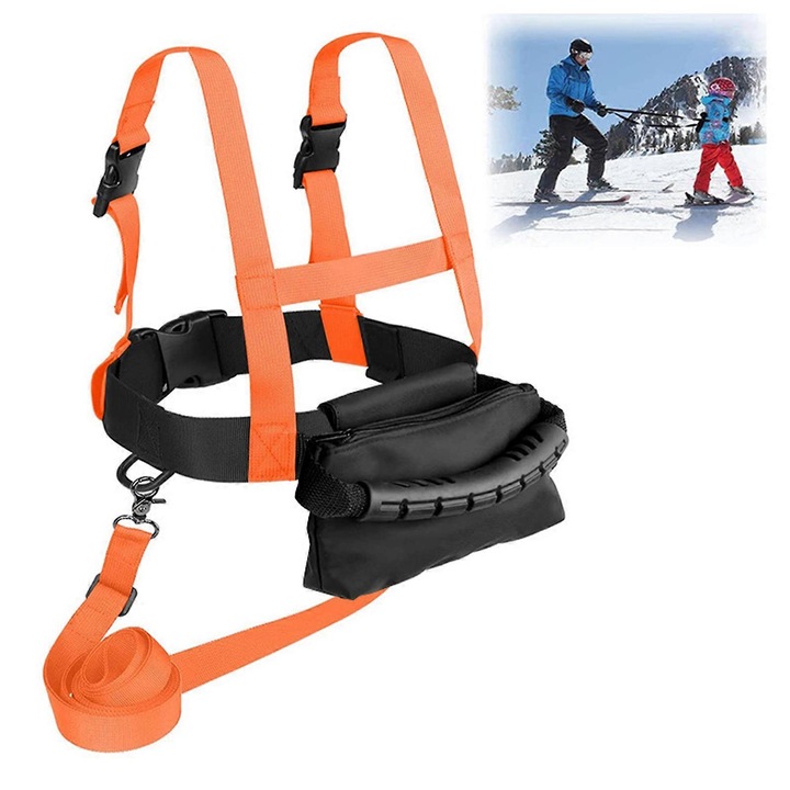 Ham de schi pentru copii, antrenament, 20-80cm, negru, roz, albastru, portocaliu, set