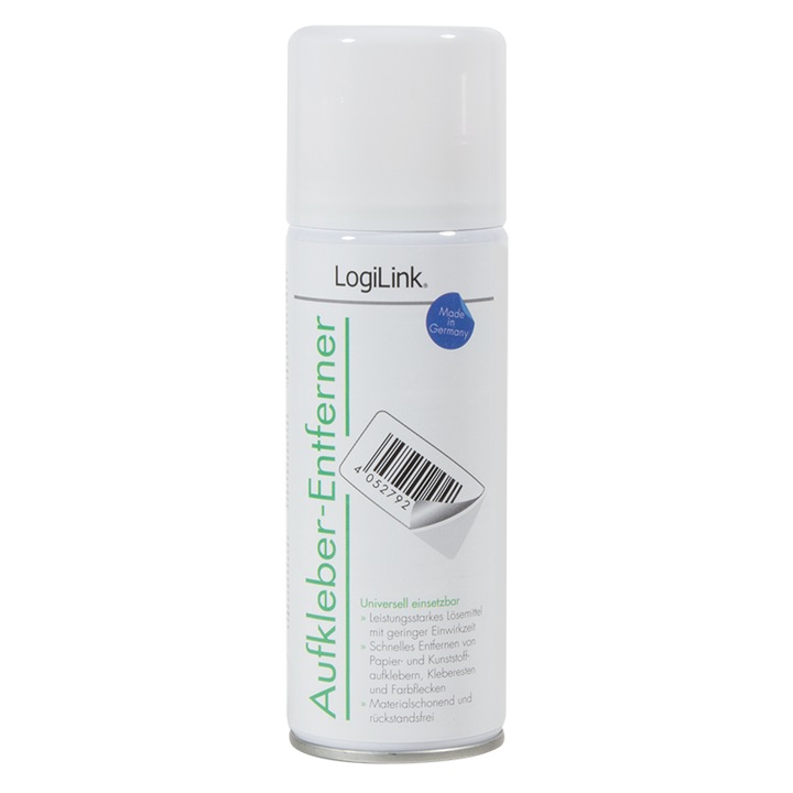Spray pentru indepartarea etichetelor LogiLink, 0,2L, solvent puternic, aplicare usoara, 20,1x6,5x6,5cm
