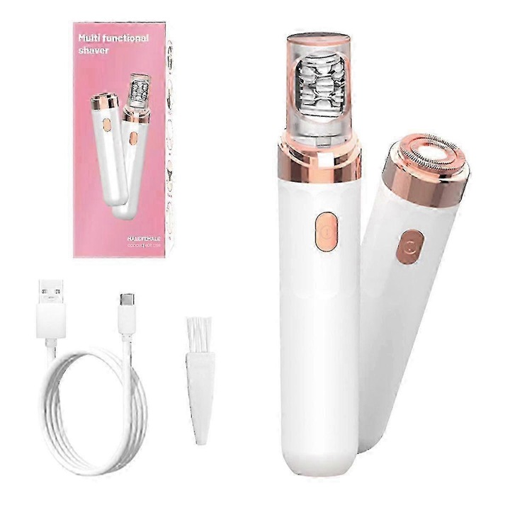 Epilator facial Softskin Pro, alb, 25.5x25.5x139mm, acumulator 350mAh, set complet