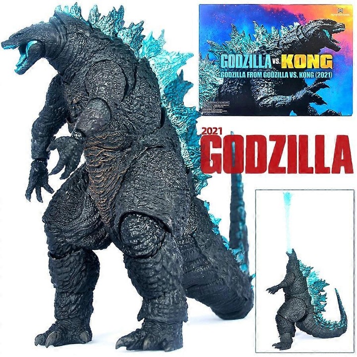 Godzilla figura 2021, 16cm, PVC, gyűjtői modell, mozgatható karok, unisex