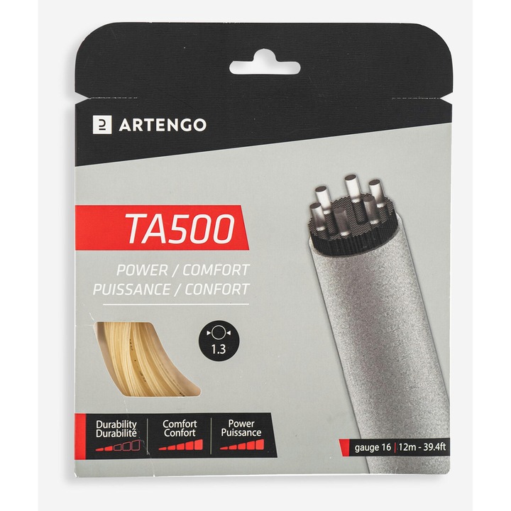 Cordaj tenis multifilament ta 500 confort feel 1, 3 mm bej galben deschis