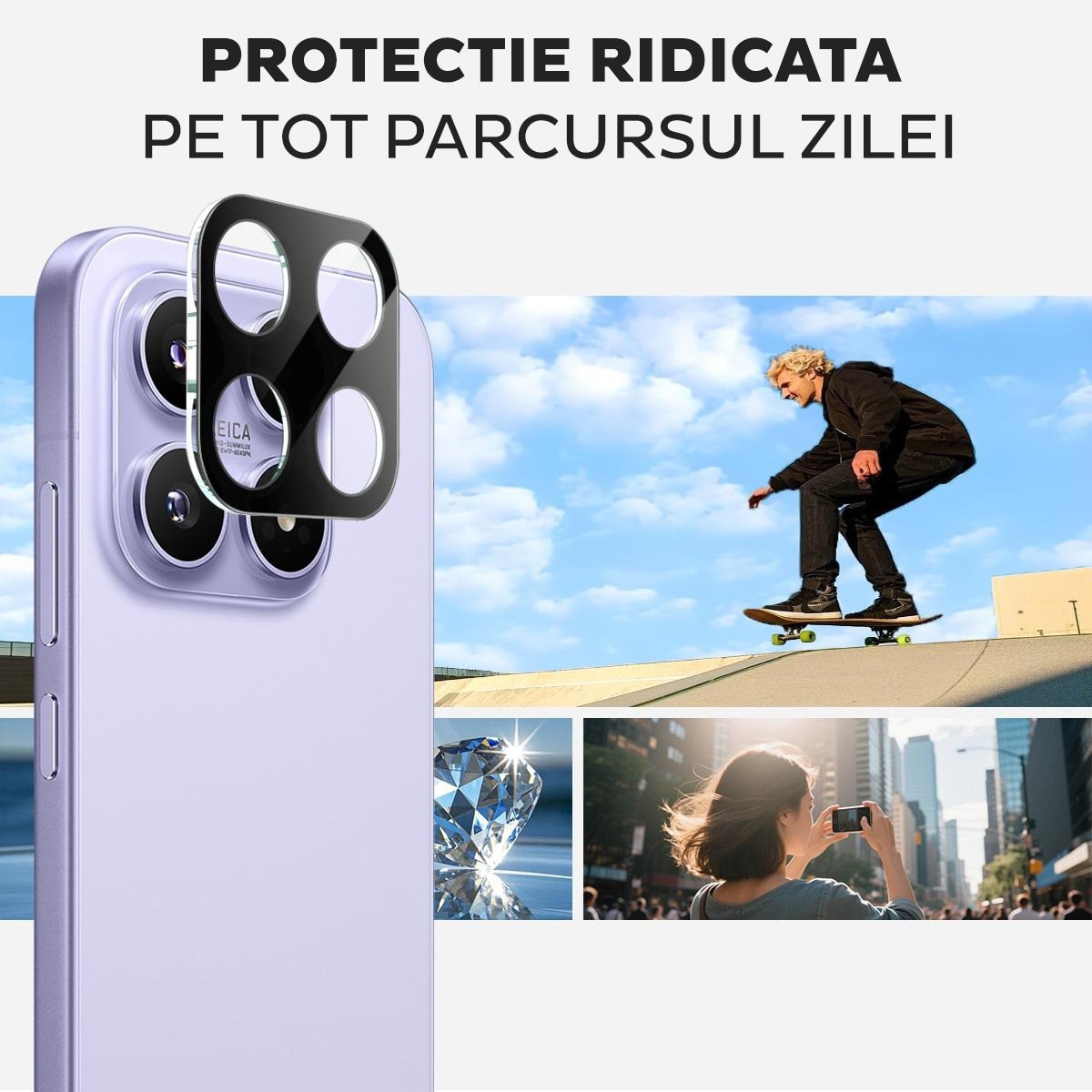 Folie Camera pentru Xiaomi 17 Daden din sticla, Full Cover, Protectie Profesionala, Ultra Rezistenta, Calitate Premium, Negru