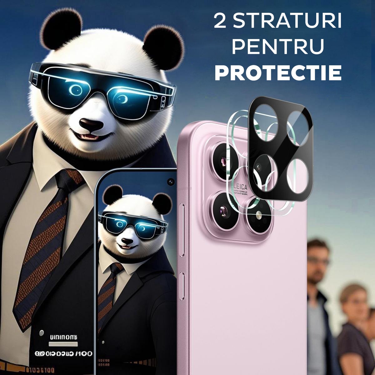 Folie Camera pentru Xiaomi 17 Daden din sticla, Full Cover, Protectie Profesionala, Ultra Rezistenta, Calitate Premium, Negru