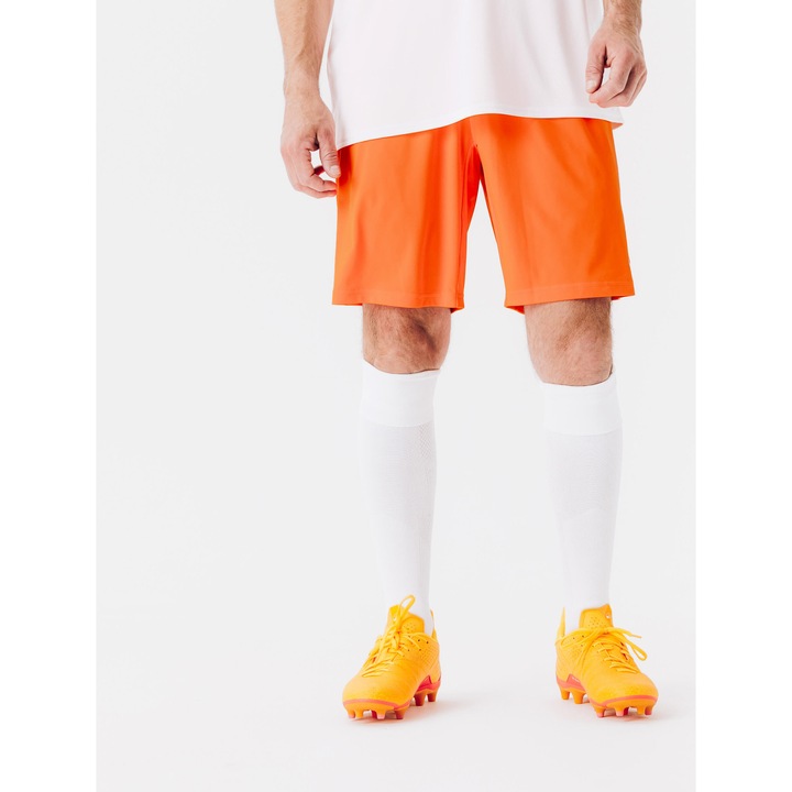Шорти за футбол Essentiel оранжев за възрастни XL, флуоресцентно оранжево