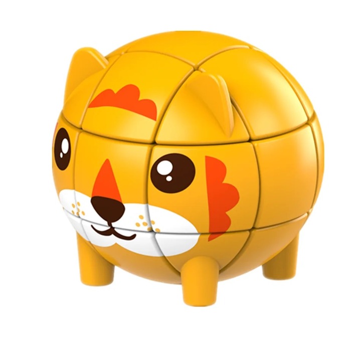 Animalutz Magic Cube Játék Puzzle 3D Forgó Mágikus Kocka Oktató Rubik Típusú Tigris