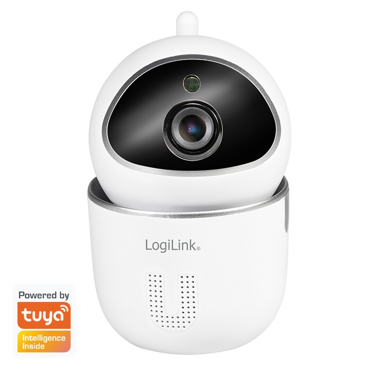 Камера за вътрешно наблюдение LogiLink Smart IP Wi-Fi бяла 10,5x8,5x6,5см Full HD