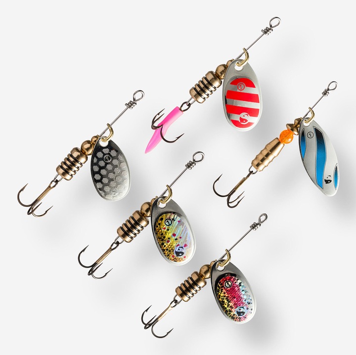 Set rotative pescuit la rapitori kare fara marime, multicolor