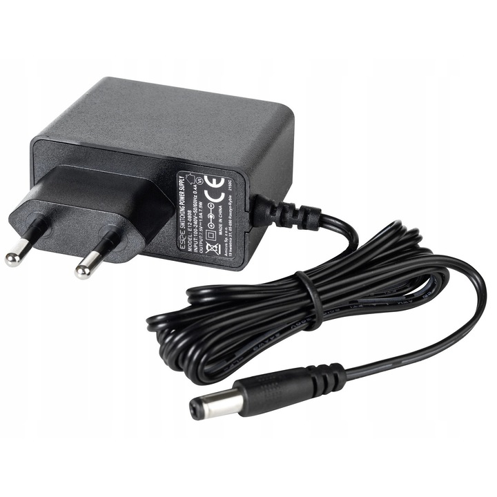 Sursa de alimentare cu priza ESPE, E18-1812-211, 12V, 1,5A, 18W, 2,1x5,5mm, 56x28x42mm