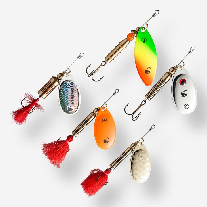 Neman új forgó kanál szett ragadozó halak horgászatához méret nélkül, többszínű