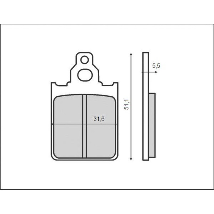 Placute de frana Brenta KH186 (organic) pentru Piaggio/Vespa