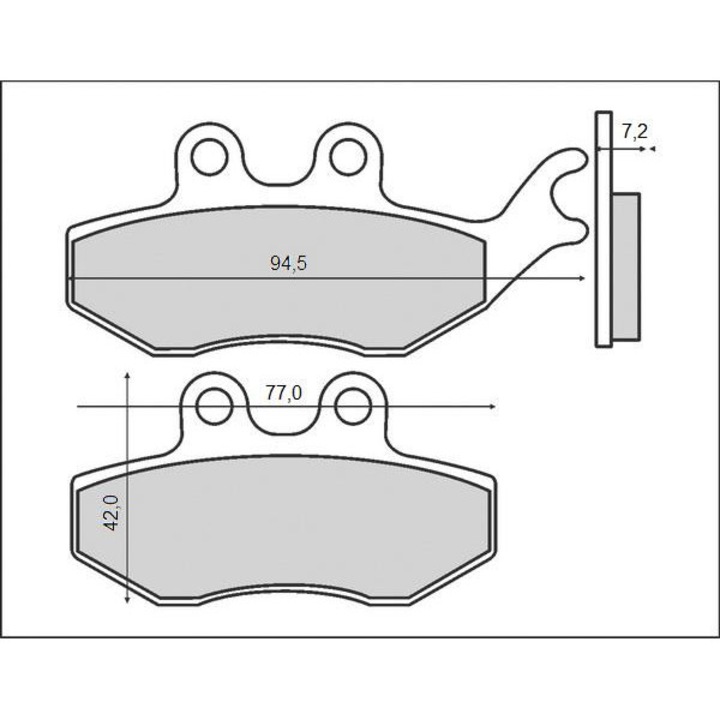 Placute de frana BRENTA KH374 (organic) pentru RIEJU 50/125, fata