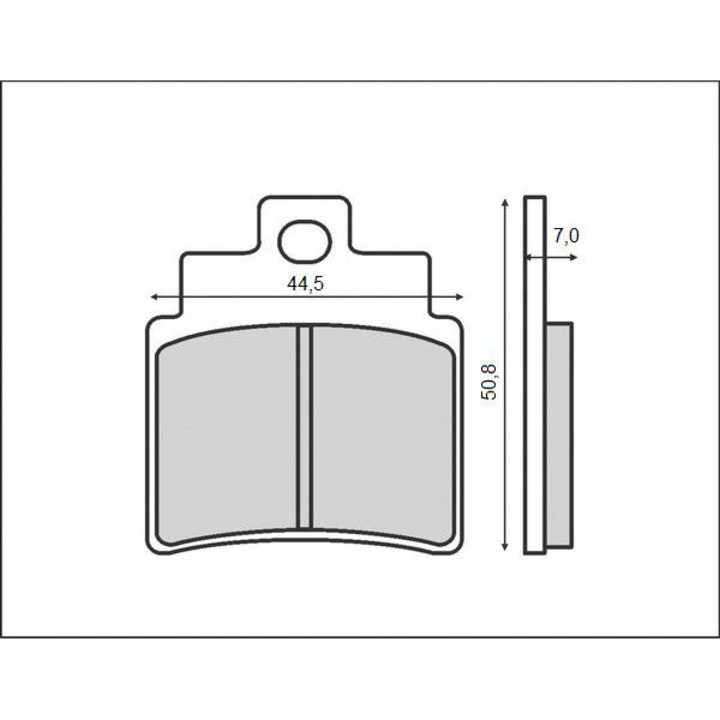 Спирачни накладки за велосипед BRENTA KLOCKI HAMULCOWE KH355, органични, за KYMCO/SYM