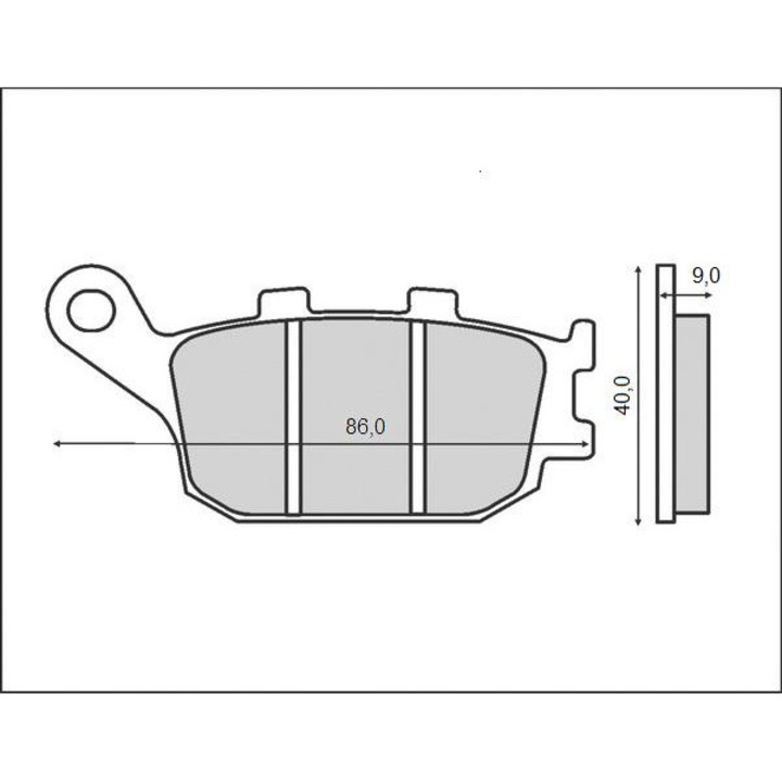 Спирачни накладки за велосипед, BRENTA, KLOCKI HAMULCOWE KH174, органични