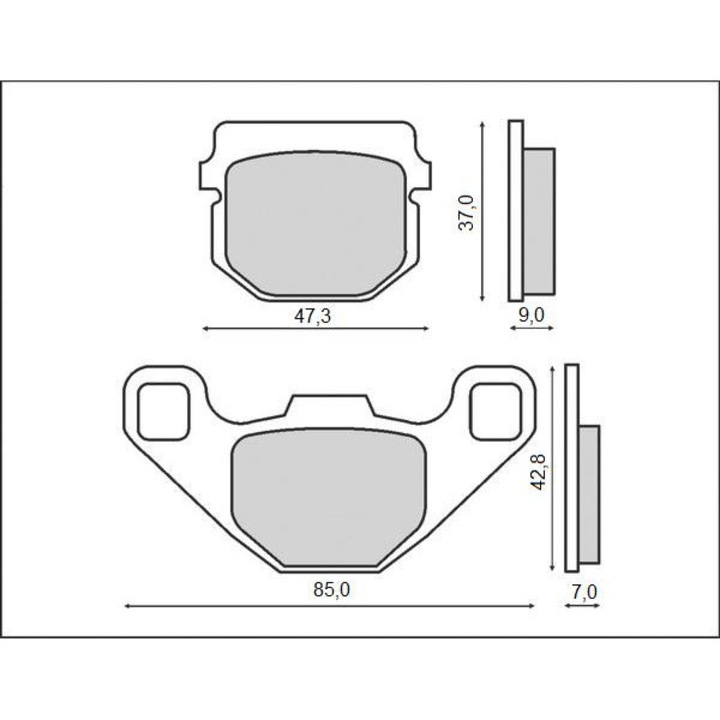 Спирачни накладки за велосипед, BRENTA, KLOCKI HAMULCOWE KH083, органични
