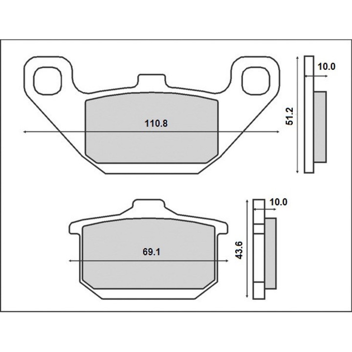 Спирачни накладки за велосипед BRENTA KLOCKI HAMULCOWE KH085, органични