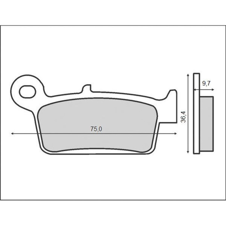 Спирачни накладки за велосипед BRENTA KLOCKI HAMULCOWE KH131, органични