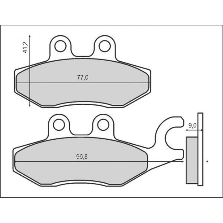 Спирачни накладки за велосипед, BRENTA, KH418, органични