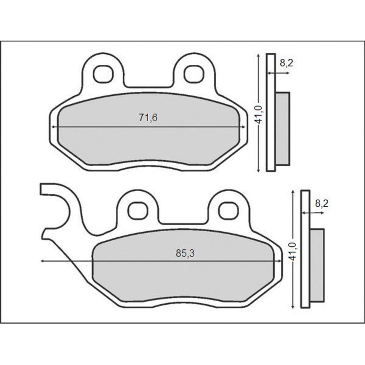 Спирачни накладки за велосипед, BRENTA, KH264, органични
