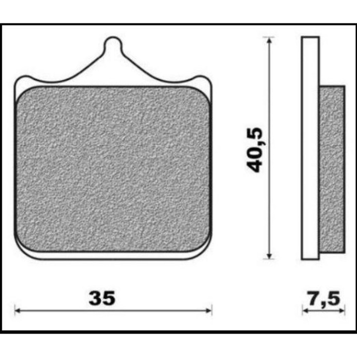 Спирачни накладки за велосипед BRENTA KH322/4, органични