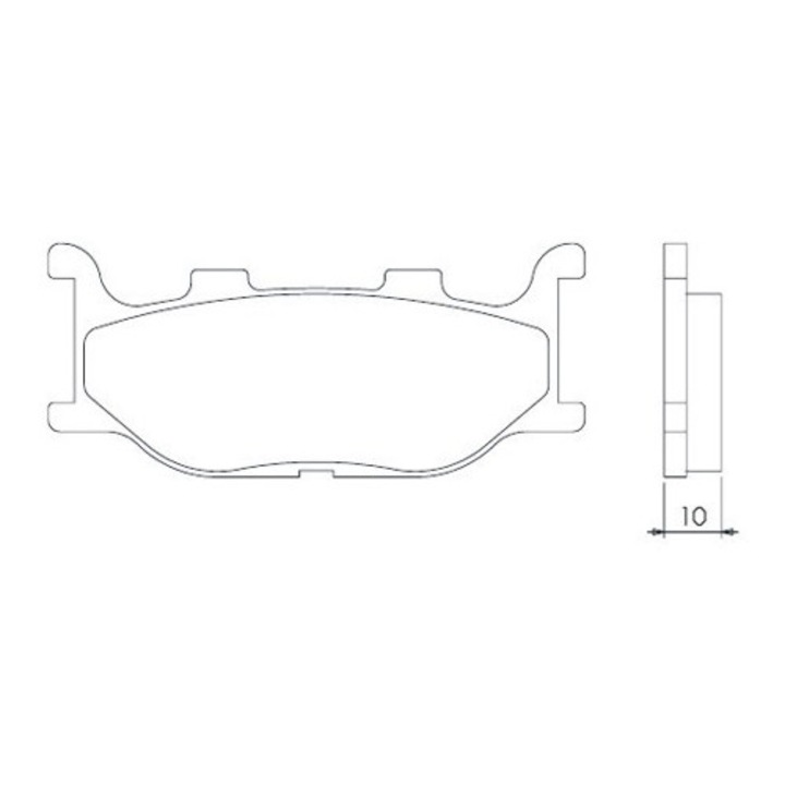 Спирачни накладки за велосипед BRENTA KH199, метални, златни