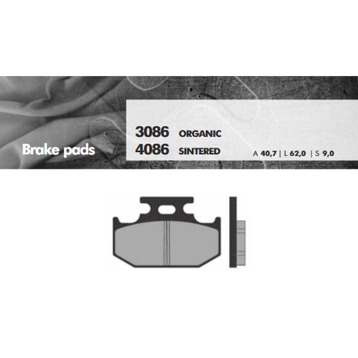 Спирачни накладки за велосипеди BRENTA KH152 метални, златни, комплект