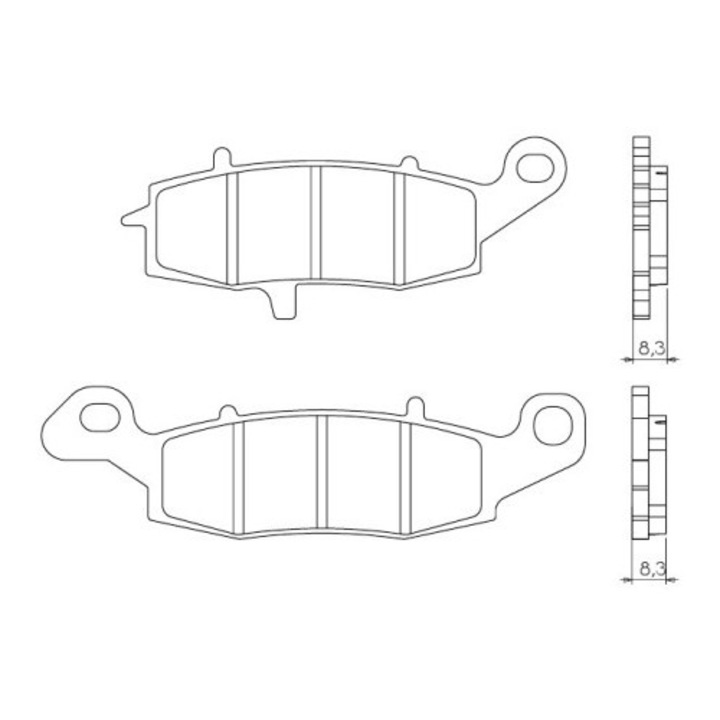Спирачни накладки за велосипед BRENTA KH231 метал, златисти