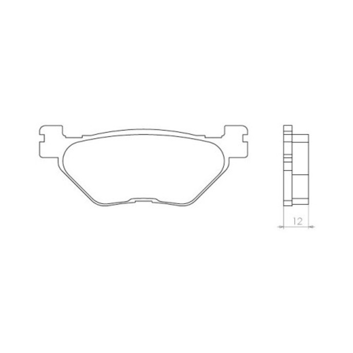 Placute frana bicicleta BRENTA KH319 metal, auriu