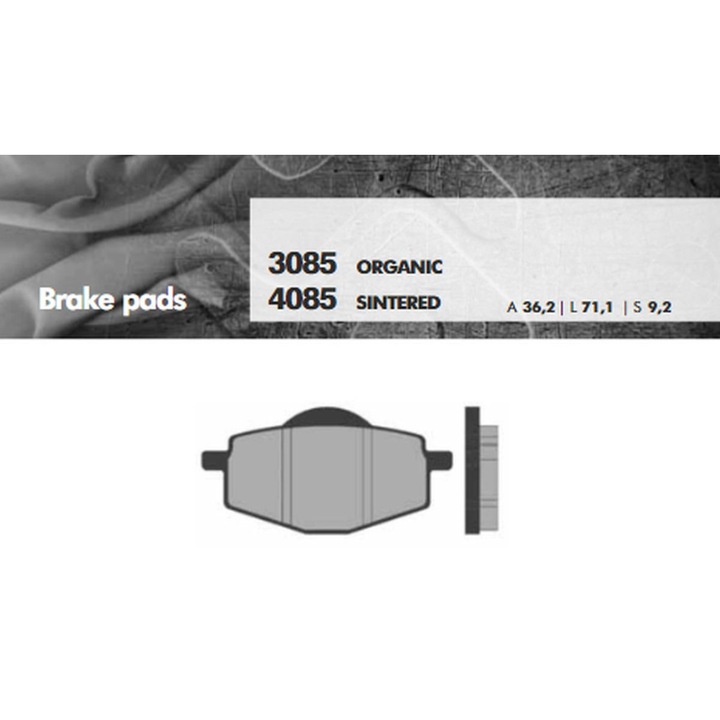 Placute Frane bicicleta BRENTA KH101, metal, auriu